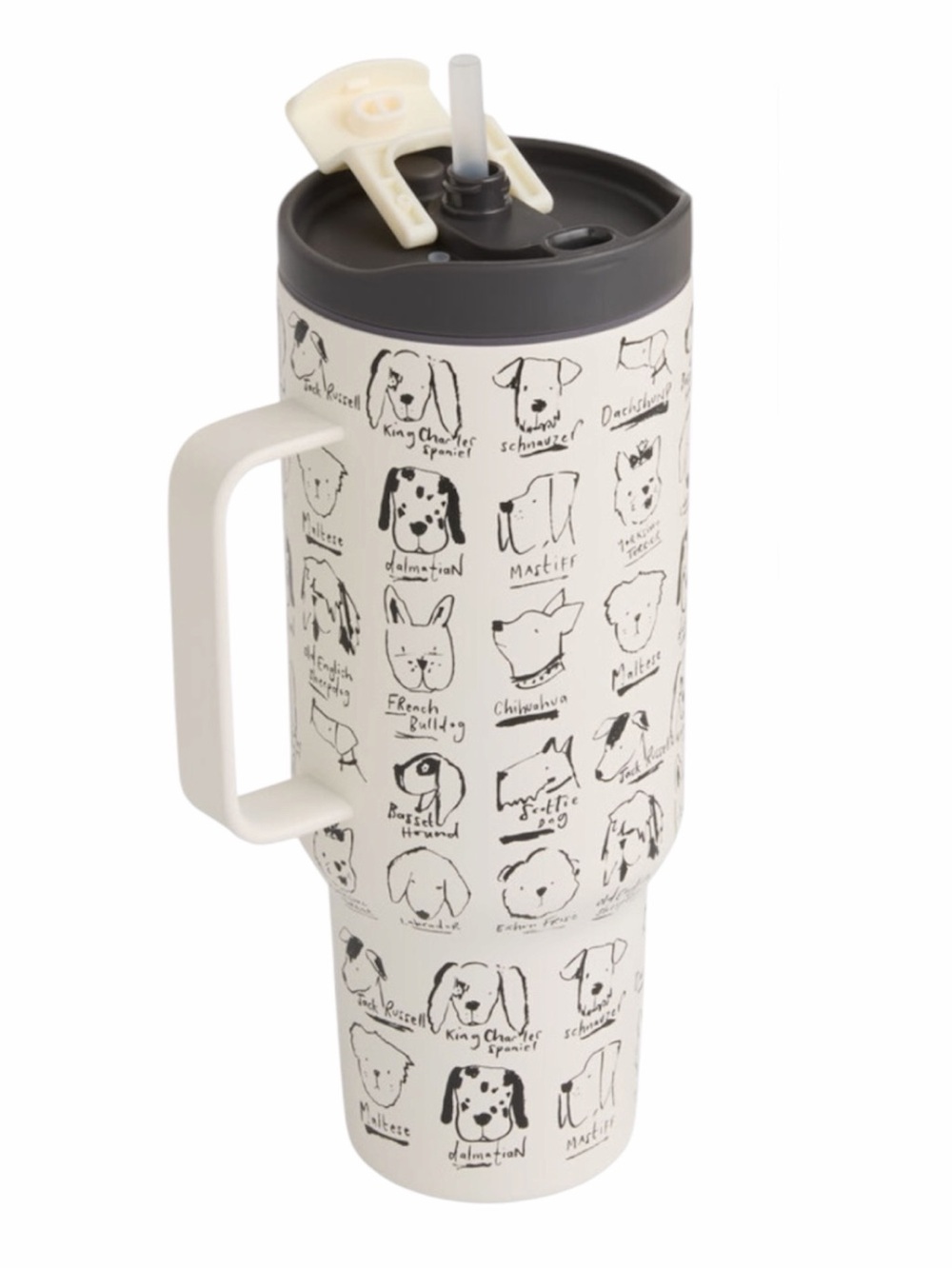 NEW Illustrated Dog Stainless Steel 40oz Drink Tumbler
